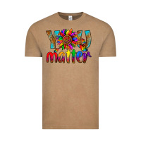 Vintage Coffee LGBTQ+ you matter with leopard Vintage Tee - NancyCooperArtShop
