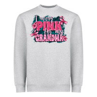 Heather Grey i wear pink for my grandma Heavyweight Sweatshirt - FaDigitalArtStudio