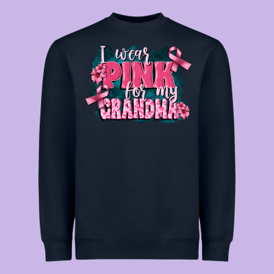 I Wear Pink For My Grandma Heavyweight Sweatshirt Designed By Fadigitalartstudio
