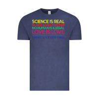 Vintage Denim Anti Trump Science is Real Black Lives Matter T shirt Vintage Tee - artisFamous