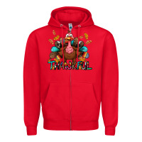 Red Thankful Zipper Hoodie - BundleAndBundleShop