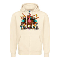 Sandshell Thankful Zipper Hoodie - BundleAndBundleShop