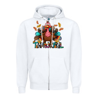 White Thankful Zipper Hoodie - BundleAndBundleShop
