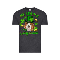 Vintage Black st.patricks day my beagle is my lucky charm Vintage Tee - RanaPortraitStore