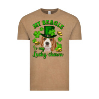 Vintage Coffee st.patricks day my beagle is my lucky charm Vintage Tee - RanaPortraitStore