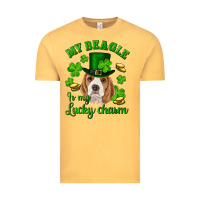 Vintage Mustard st.patricks day my beagle is my lucky charm Vintage Tee - RanaPortraitStore