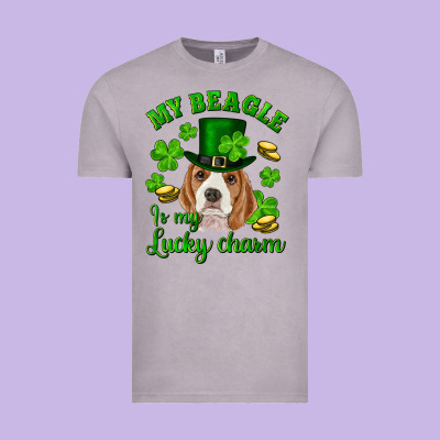 St.patricks Day My Beagle Is My Lucky Charm Vintage Tee Designed By Ranaportraitstore