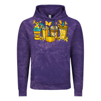 Cloud Purple Childhood Cancer coffee cups yellow ribbon Vintage Hoodie - NancyCooperArtShop