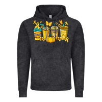 Vintage Black Childhood Cancer coffee cups yellow ribbon Vintage Hoodie - NancyCooperArtShop