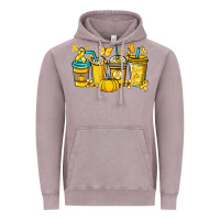 Vintage Zinc Childhood Cancer coffee cups yellow ribbon Vintage Hoodie - NancyCooperArtShop