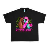 Black Previvor Breast Cancer Urban Heavy Tee - NancyCooperArtShop