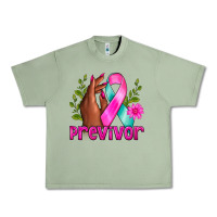 Oil Green Previvor Breast Cancer Urban Heavy Tee - NancyCooperArtShop