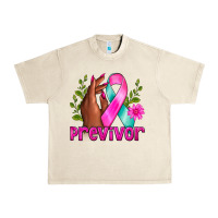 Sandshell Previvor Breast Cancer Urban Heavy Tee - NancyCooperArtShop