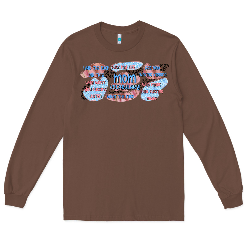 Mom Vocabulary Libbey Glass Long Sleeve Tee by TumblerDesignByShophia | Teevron
