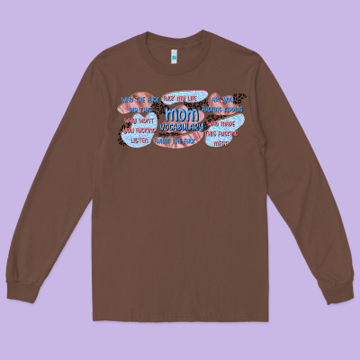 Mom Vocabulary Libbey Glass Long Sleeve Tee Designed By Tumblerdesignbyshophia