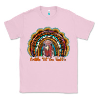 Bubblegum Pink gobble till you wobble thanksgiving rainbow Classic Tee - RanaPortraitStore