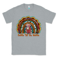 Heather Grey gobble till you wobble thanksgiving rainbow Classic Tee - RanaPortraitStore
