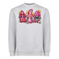 Heather Grey breast cancer gnomes Heavyweight Sweatshirt - FaDigitalArtStudio