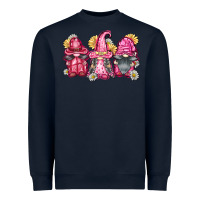Navy breast cancer gnomes Heavyweight Sweatshirt - FaDigitalArtStudio