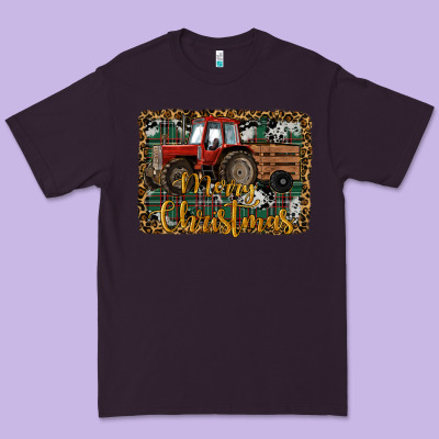 Merry Christmas Tractor Premium Tee Designed By Ranaportraitstore