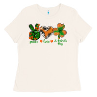 Bone Peace Love St.Patrick's Day Ladies Tee - BundleAndBundleShop