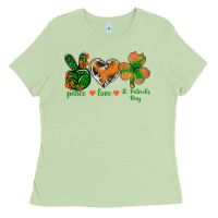 Matcha Peace Love St.Patrick's Day Ladies Tee - BundleAndBundleShop