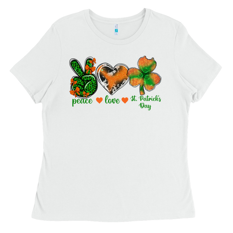 Peace Love St.patrick's Day Ladies Tee by BundleAndBundleShop | Teevron