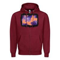 Burgundy halloween spider web background Zipper Hoodie - BundleAndBundleShop