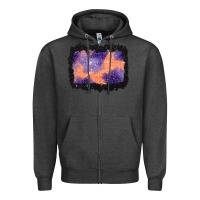 Charcoal Heather halloween spider web background Zipper Hoodie - BundleAndBundleShop