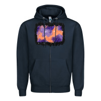 Navy halloween spider web background Zipper Hoodie - BundleAndBundleShop