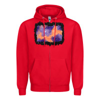 Red halloween spider web background Zipper Hoodie - BundleAndBundleShop