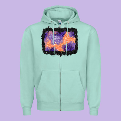 Halloween Spider Web Background Zipper Hoodie Designed By Bundleandbundleshop