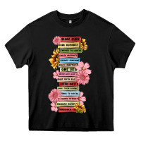Black floral books Heavy Core Tee - MaliasSmallBusiness