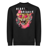 Black Heart breaker Valentine's Day Heavyweight Sweatshirt - FaDigitalArtStudio