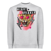 Heather Grey Heart breaker Valentine's Day Heavyweight Sweatshirt - FaDigitalArtStudio