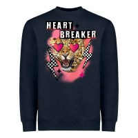 Navy Heart breaker Valentine's Day Heavyweight Sweatshirt - FaDigitalArtStudio
