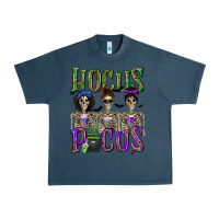 Midnight Navy Hocus Pocus with Skeletons Urban Heavy Tee - texasbilliewilder
