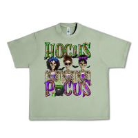 Oil Green Hocus Pocus with Skeletons Urban Heavy Tee - texasbilliewilder
