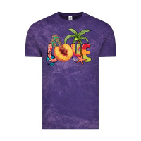Cloud Purple Love peach summer Vintage Tee - NancyCooperArtShop