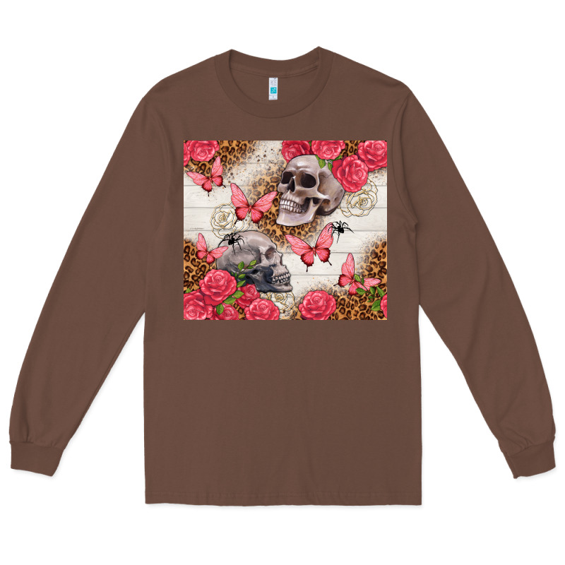 Skulls And Roses Tumbler Long Sleeve Tee by TumblerDesignByShophia | Teevron
