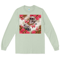 Matcha skulls and roses tumbler Long Sleeve Tee - TumblerDesignByShophia