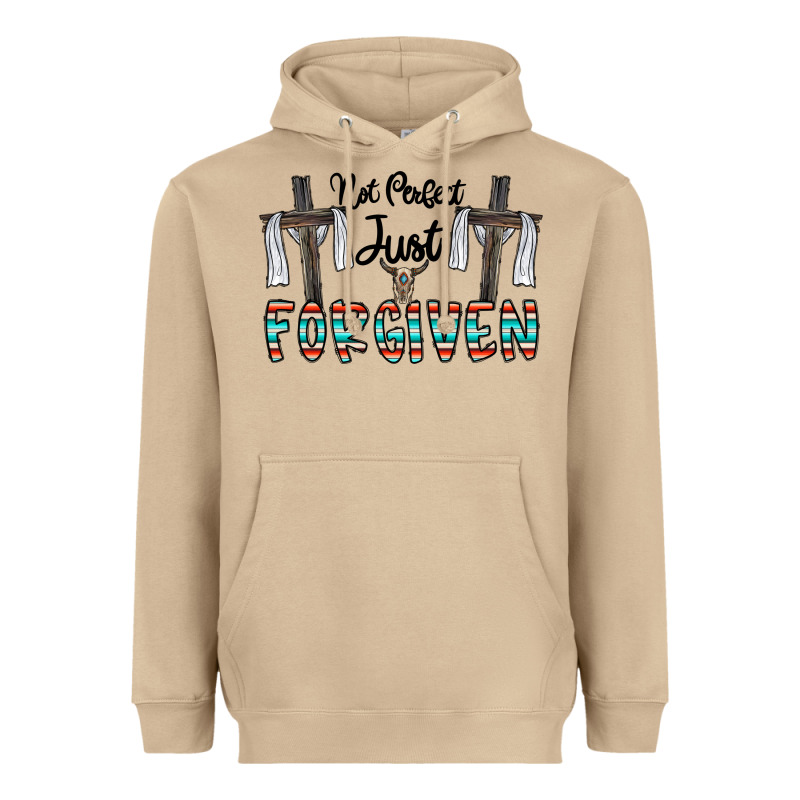 No Perfect Just Forgiven Heavyweight Hoodie by CowhideDigitalArt | Teevron