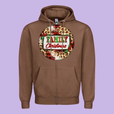Family Christmas Zipper Hoodie Designed By Fadigitalartstudio