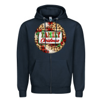 Navy Family Christmas Zipper Hoodie - FaDigitalArtStudio