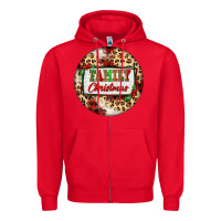 Red Family Christmas Zipper Hoodie - FaDigitalArtStudio