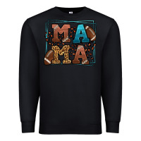 Black American Football Mama Mother's Day Premium Sweatshirt - LillyAllenDesigns
