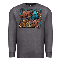 Charcoal Heather American Football Mama Mother's Day Premium Sweatshirt - LillyAllenDesigns