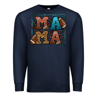 Navy American Football Mama Mother's Day Premium Sweatshirt - LillyAllenDesigns