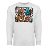 Oatmeal Heather American Football Mama Mother's Day Premium Sweatshirt - LillyAllenDesigns
