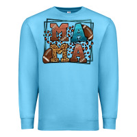 Ocean Blue American Football Mama Mother's Day Premium Sweatshirt - LillyAllenDesigns